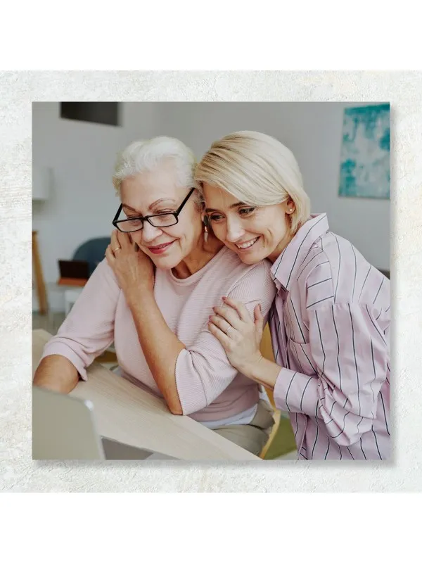 Tablou canvas personalizat pentru mama – format pătrat