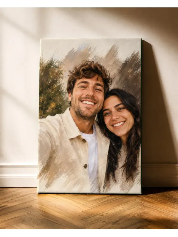 Tablou canvas personalizat cu efect de acuarelă – format vertical