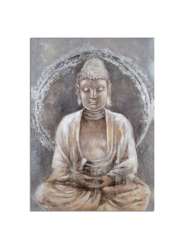 Tablou canvas feng shui Vibrația iluminării – Buddha în auriu