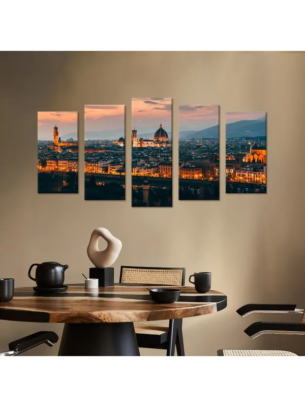 Tablou canvas 5 piese Florence, Italy – peisaj urban