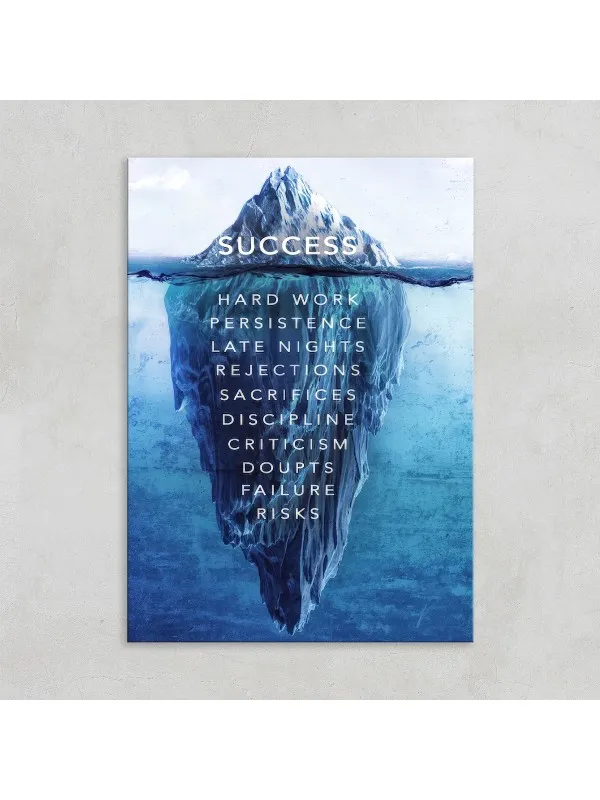 Tablou canvas motivațional Iceberg-ul succesului – pentru living sau birou
