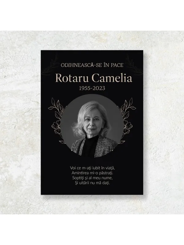 Tablou canvas memorial Omagiu tăcut – loc de reculegere
