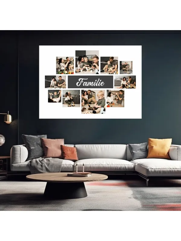 Tablou canvas personalizat colaj cu 10 poze – Familie
