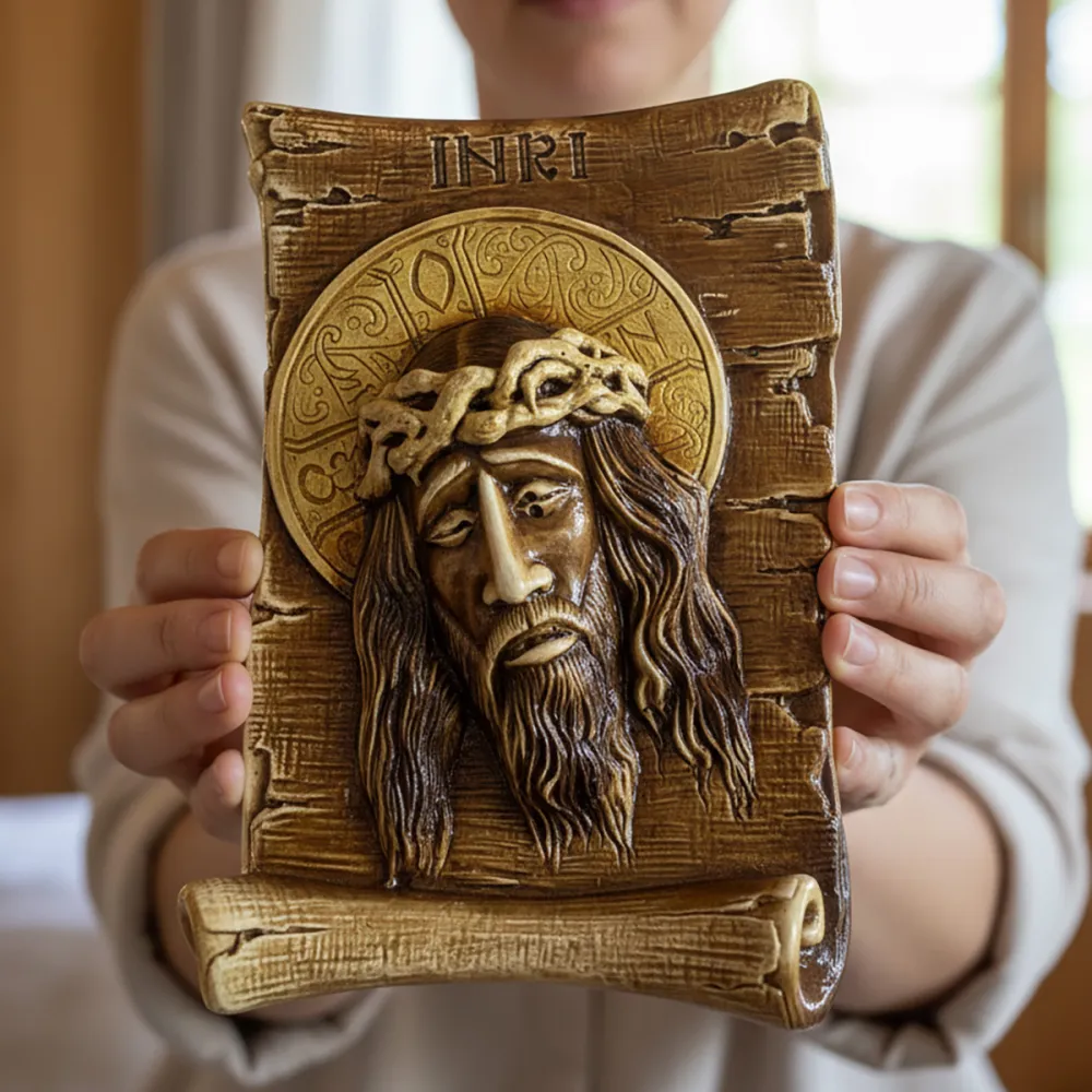 Icoana lui Iisus Hristos INRI – în relief 3D