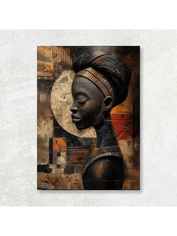 Tablou canvas Africa – portret de femeie în tonuri calde