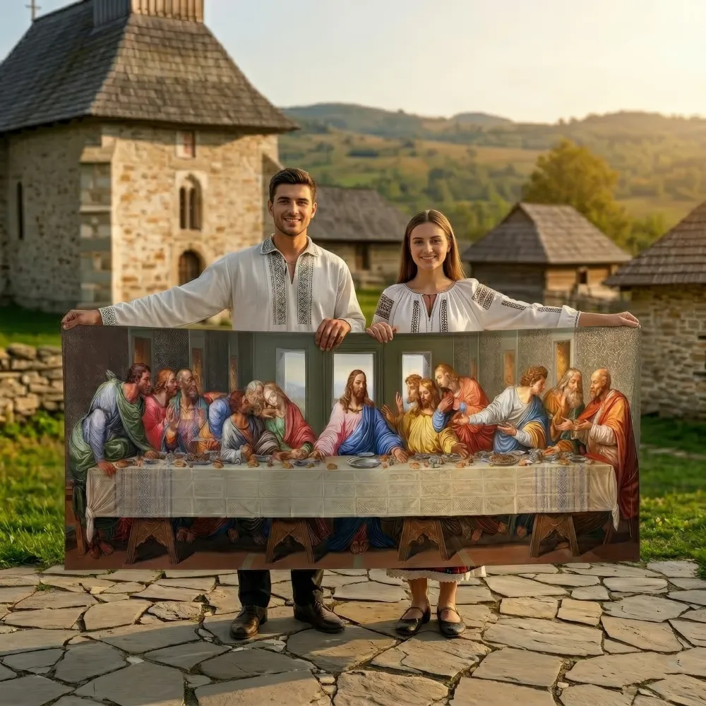 Banner Cina cea de Taină, 2 x 1 m – decor interior și exterior