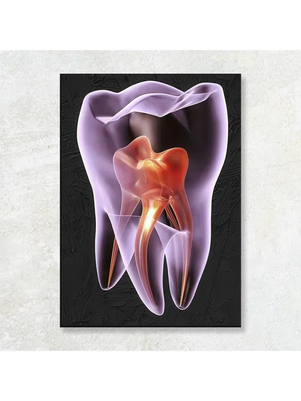 Tablou canvas Purple tooth – pentru cabinet stomatologic