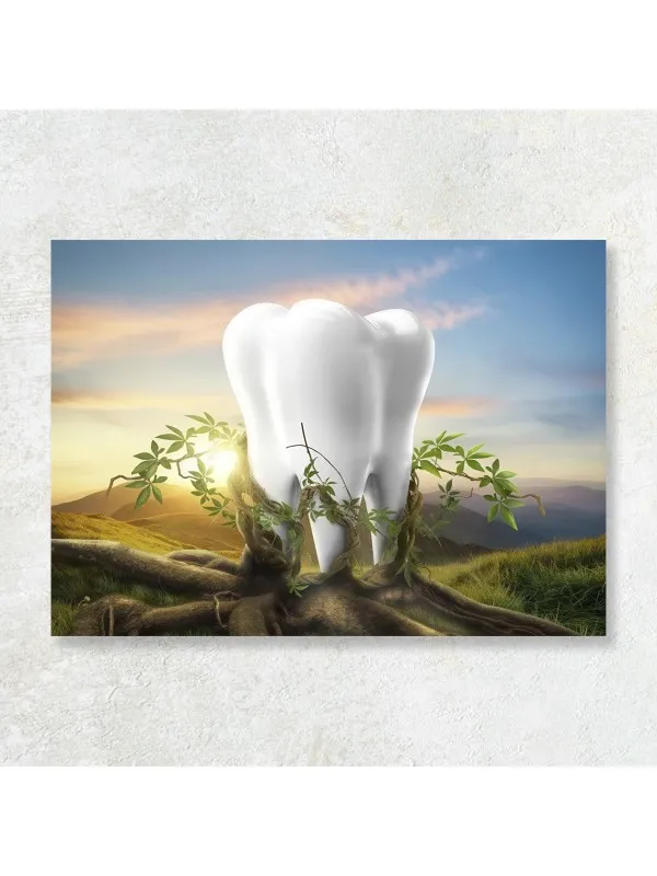 Tablou canvas Dintele în grădina de apus – pentru cabinet stomatologic
