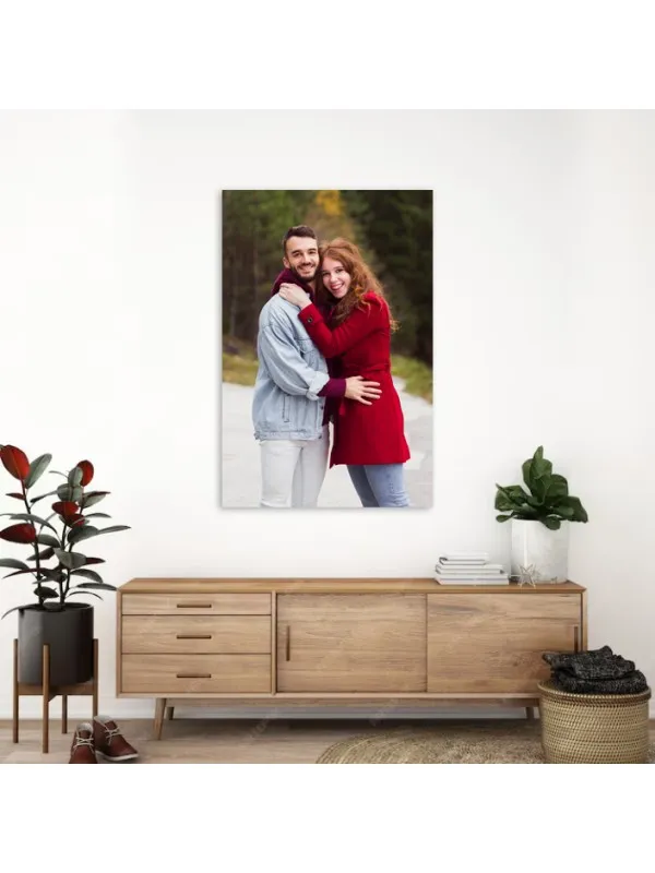 Tablou canvas personalizat cu poza de cuplu – 60x90 cm (vertical)