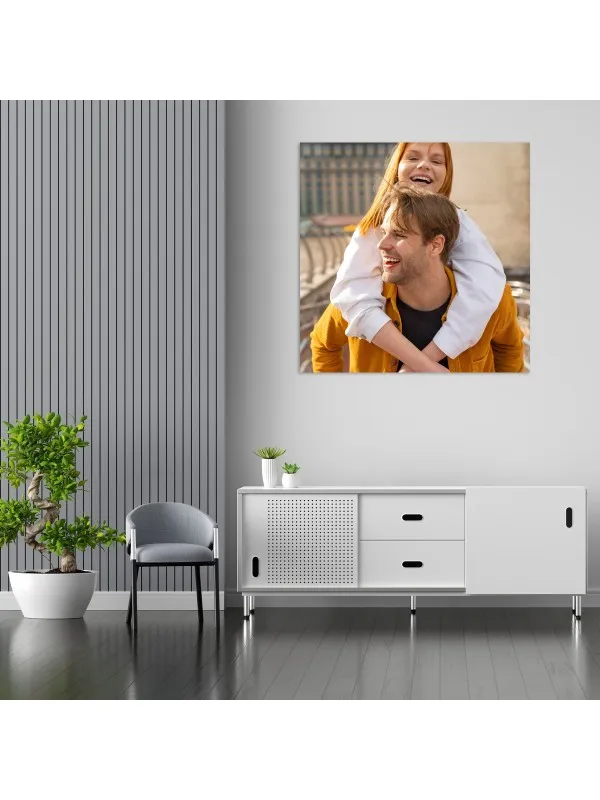 Tablou canvas personalizat cu poza ta – 30x30 cm (pătrat)