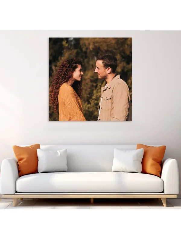 Tablou canvas personalizat cu poza ta – 40x40 cm (pătrat)