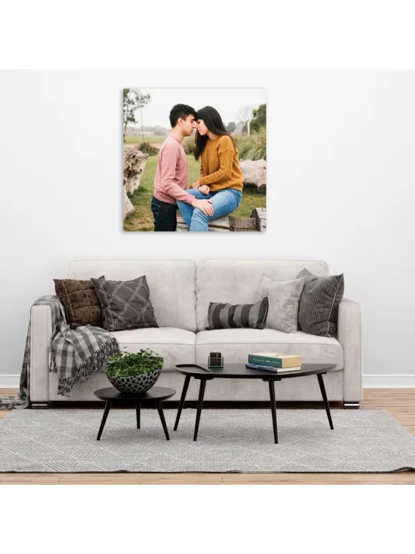 Tablou canvas personalizat cu poza ta – 60x60 cm (pătrat)