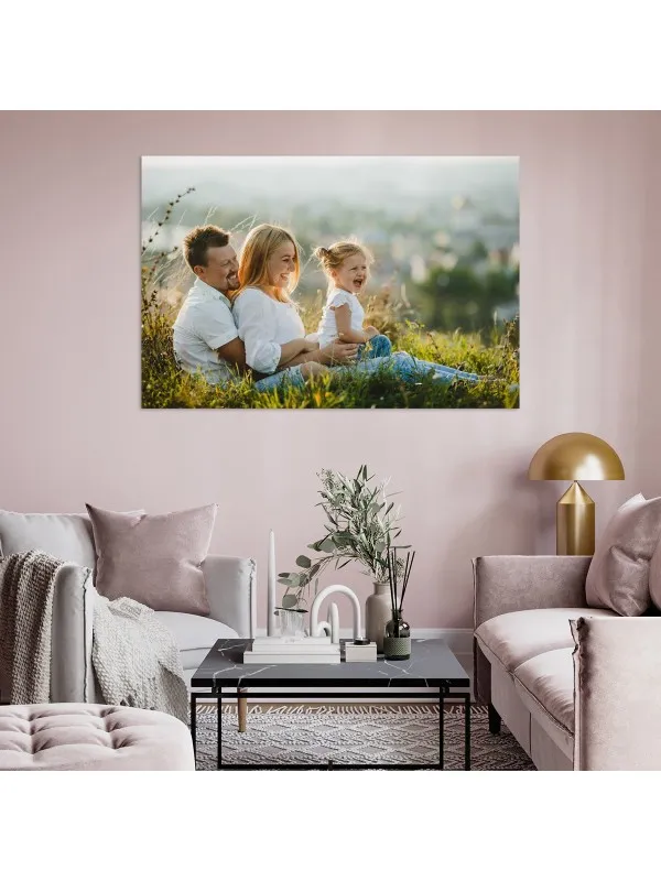 Tablou canvas personalizat cu poza familiei – 120x80 cm (orizontal)