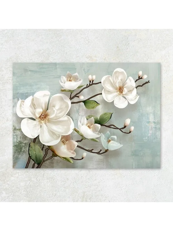 Tablou canvas Floare albă de primăvară – decor elegant pentru casă