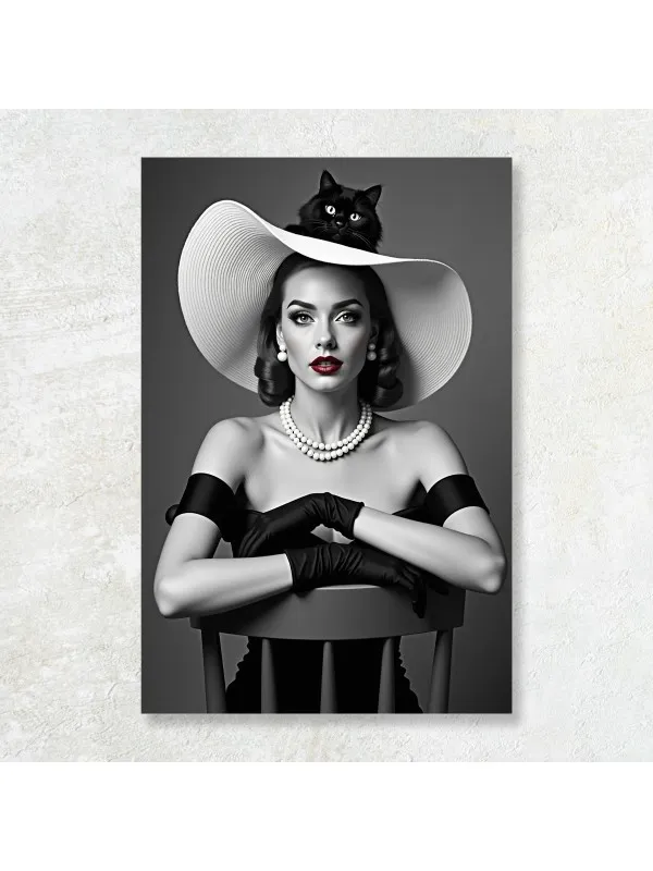 Tablou canvas Feline și feminitate – portret artistic