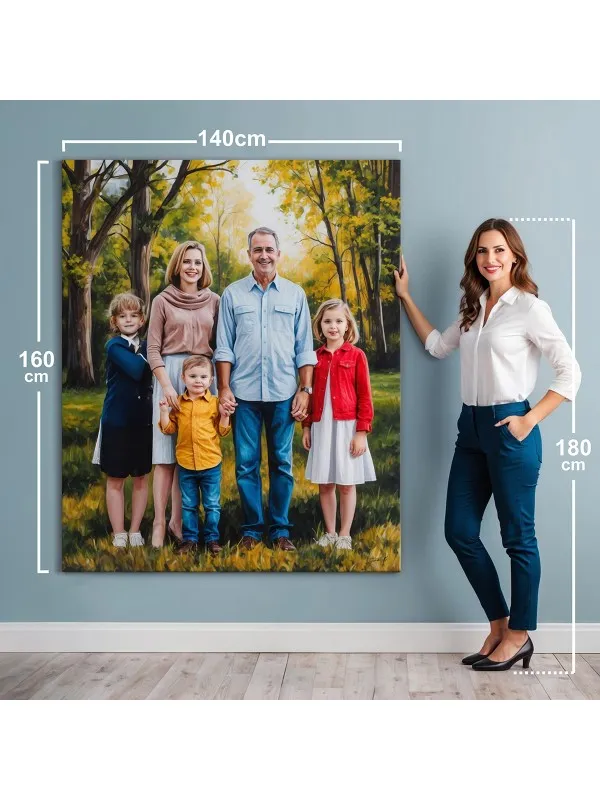 Tablou canvas personalizat cu poza ta – 140x160 cm (extra-mare)