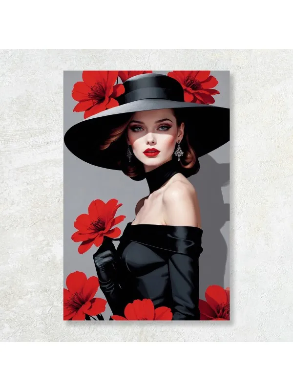 Tablou canvas Elegant women with flowers – portret artistic