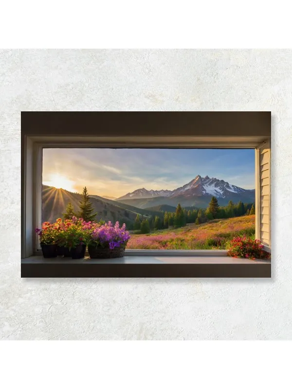 Tablou canvas Răsărit peste munți – peisaj decorativ