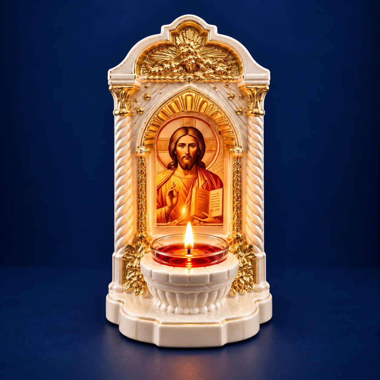 Candelă cu icoana lui Iisus Hristos Pantocrator