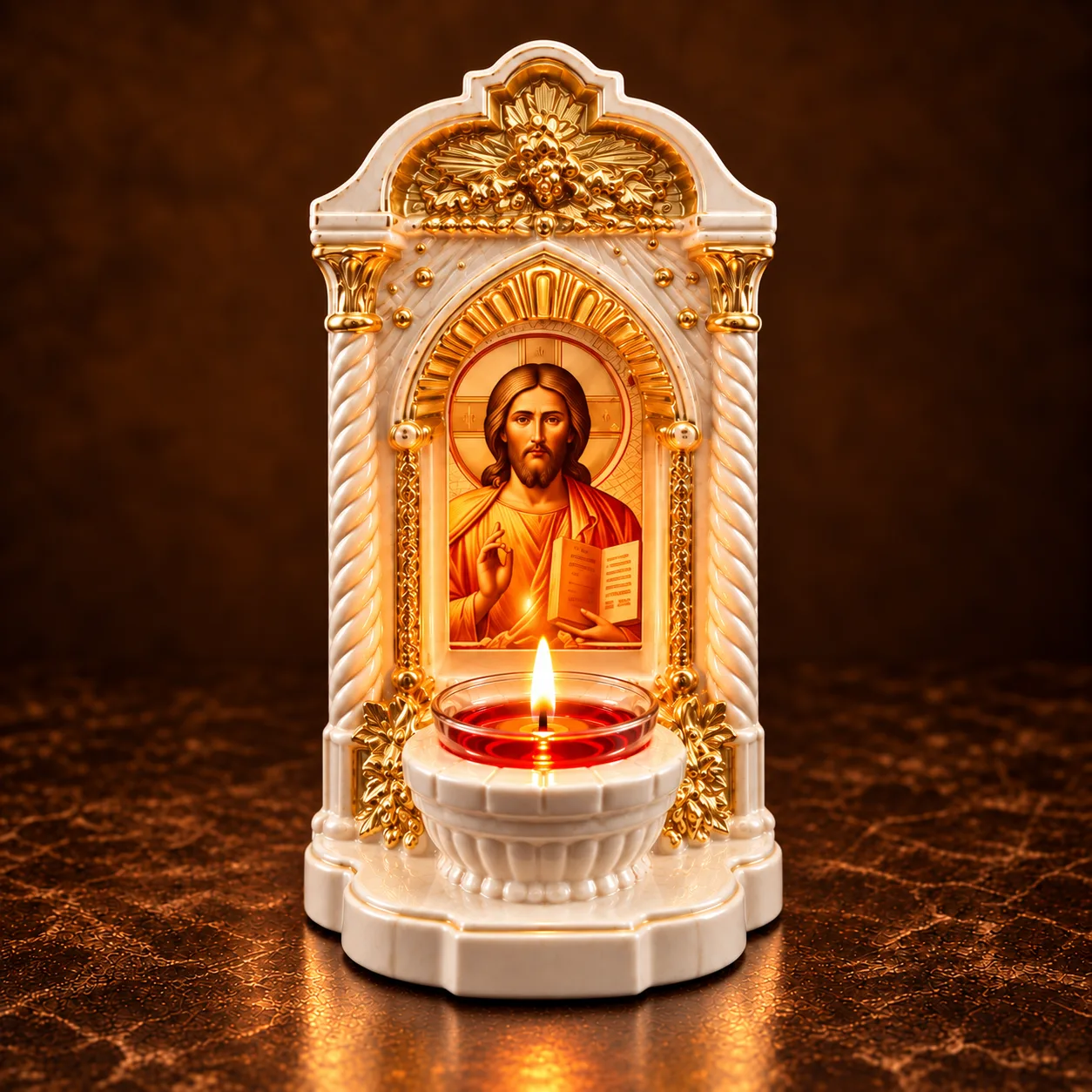 Candelă cu icoana lui Iisus Hristos Pantocrator — imaginea 2